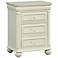 Charlotte 22" Wide Antique White Wood 2-Drawer Night Stand