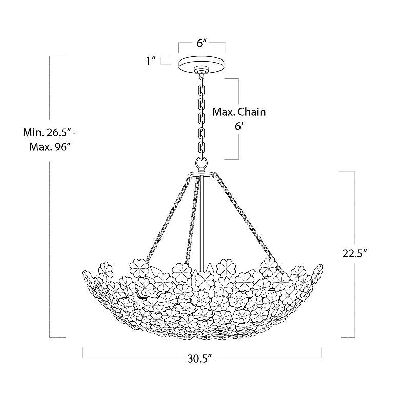 Image 6 Charlotte 30 1/2" Wide Natural Brass Bowl Chandelier more views