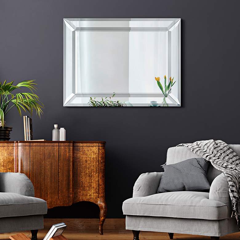 Image 6 Charlotte 30" x 40" Diamond Silver Wall Mirror more views