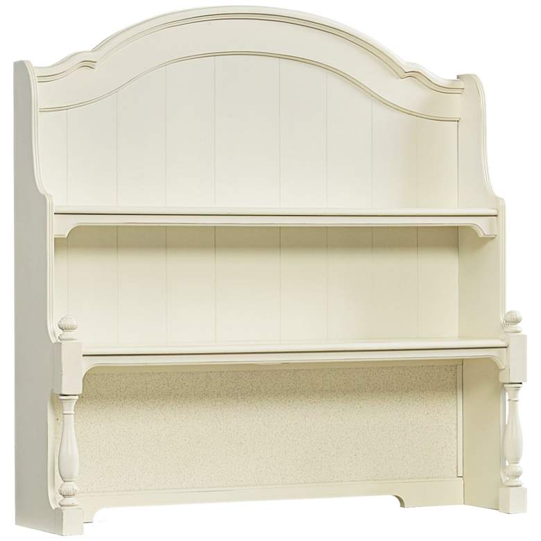 Image 1 Charlotte 48 inch Wide White Traditional Desk Hutch with Light