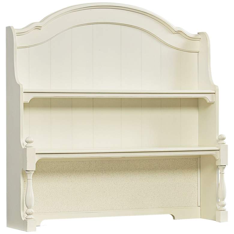Image 1 Charlotte 48" Wide White Traditional Desk Hutch with Light