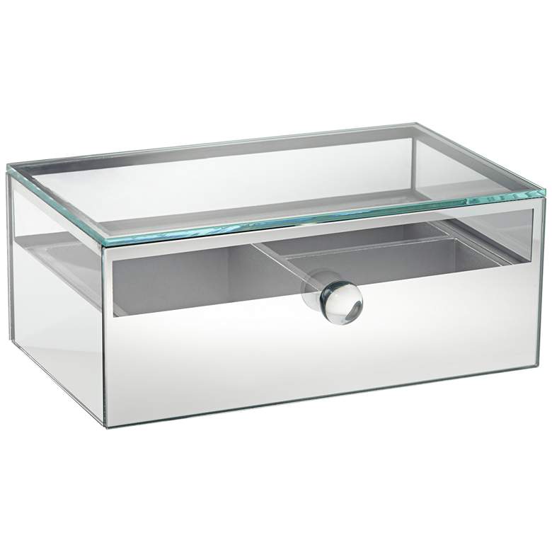 Image 2 Charlotte 8 1/4" Wide Mirrored Jewelry Box