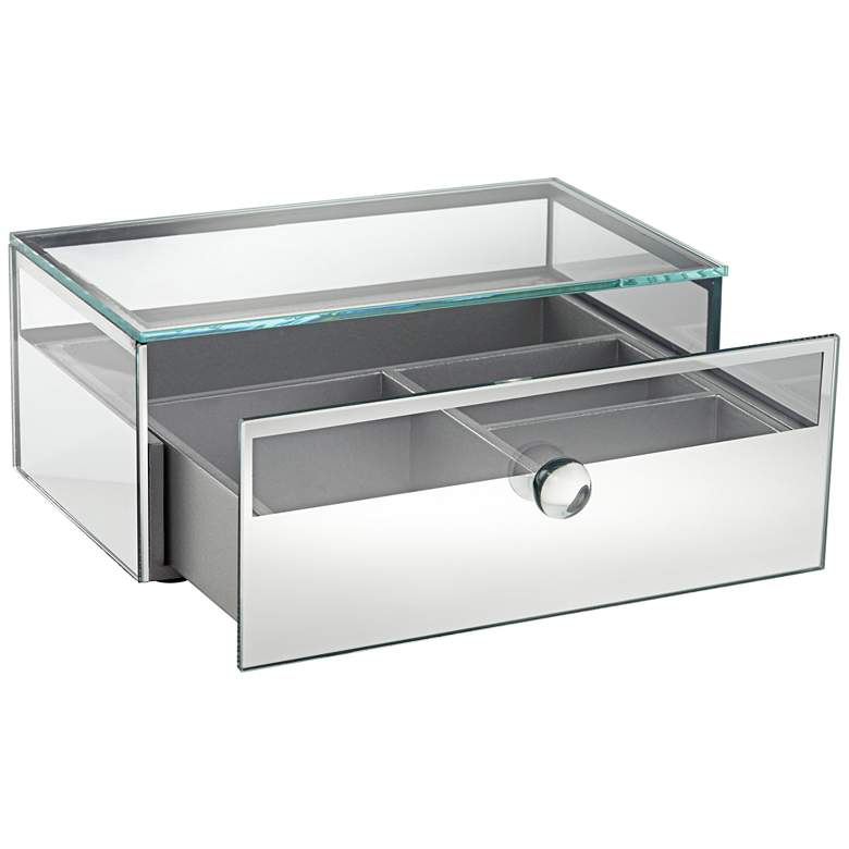 Image 4 Charlotte 8 1/4" Wide Mirrored Jewelry Box more views