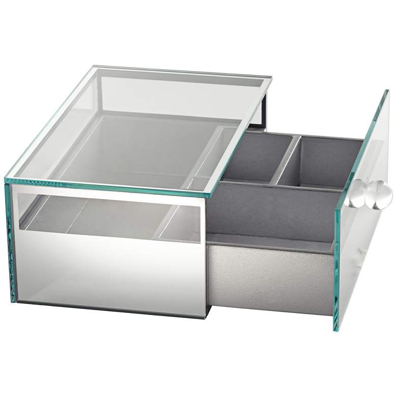 Image 6 Charlotte 8 1/4" Wide Mirrored Jewelry Box more views
