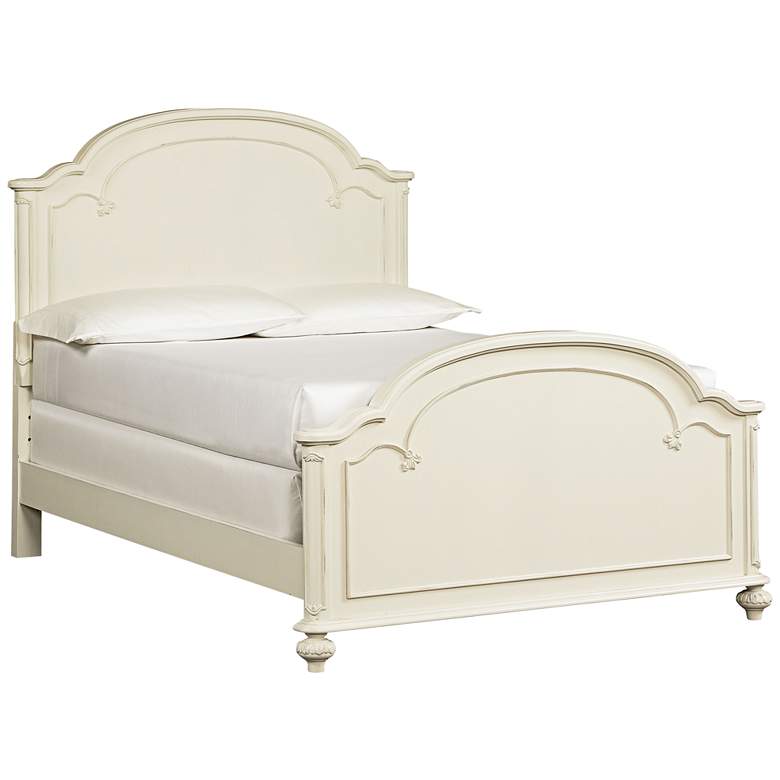 Image 1 Charlotte Antique White Full Arched Panel Bed