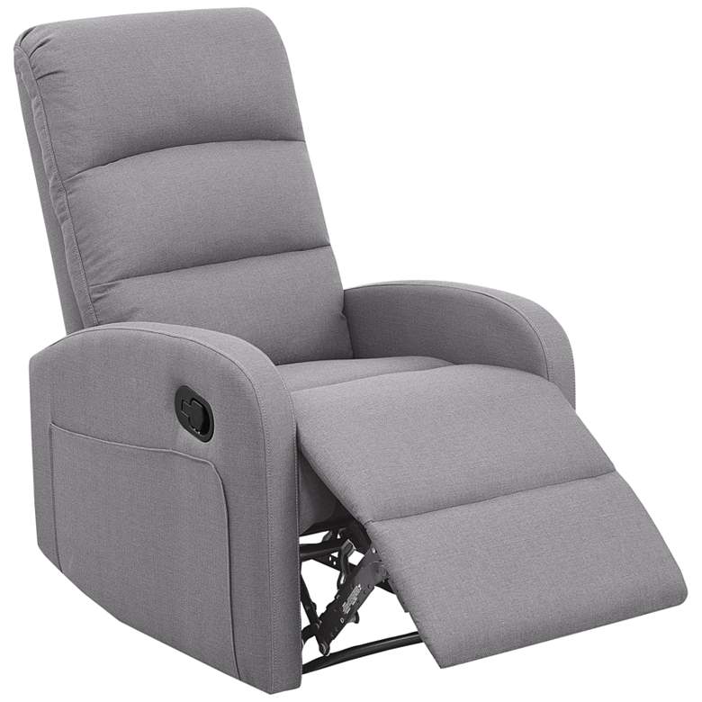 Image 4 Charlotte Cement Fabric Manual Recliner Chair more views