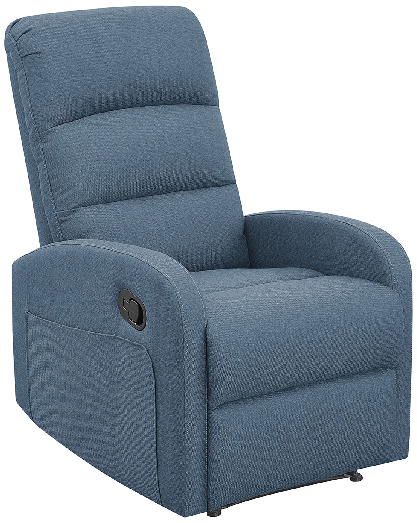 Charlotte Denim Blue Fabric Manual Recliner Chair 183C8 Lamps