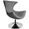 Charlotte Gray Faux Leather High-Back Swivel Chair