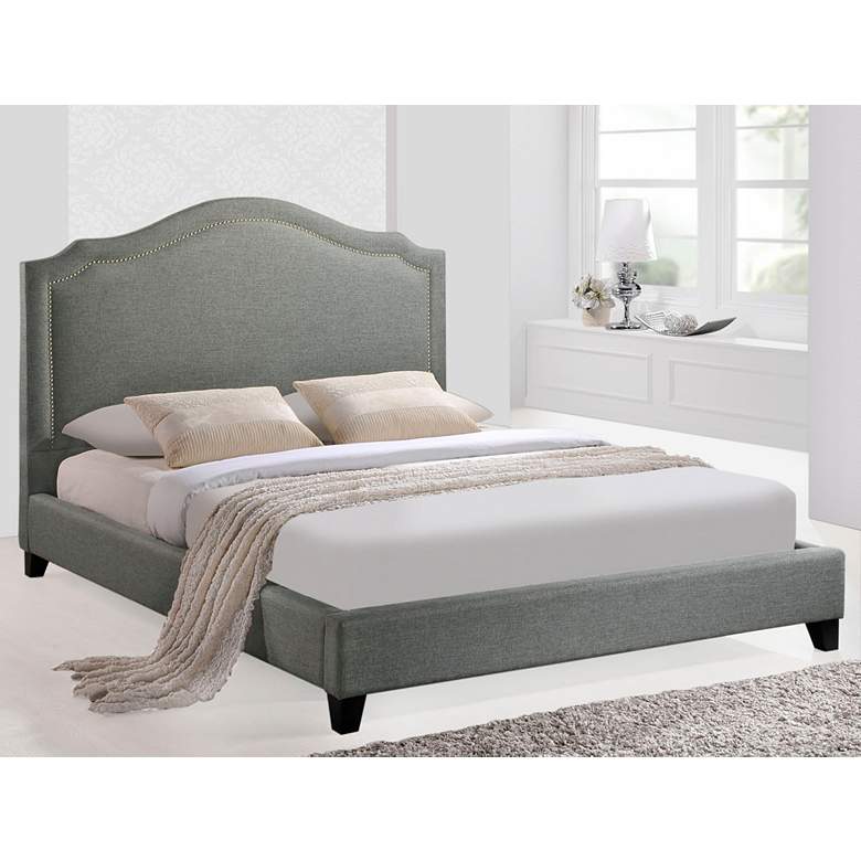 Image 1 Charlotte Gray Queen Platform Bed