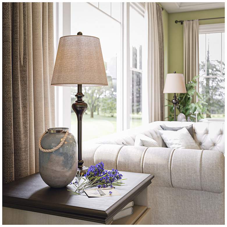 Image 6 Charlotte Oil Rubbed Bronze Lamp Set of 3 more views