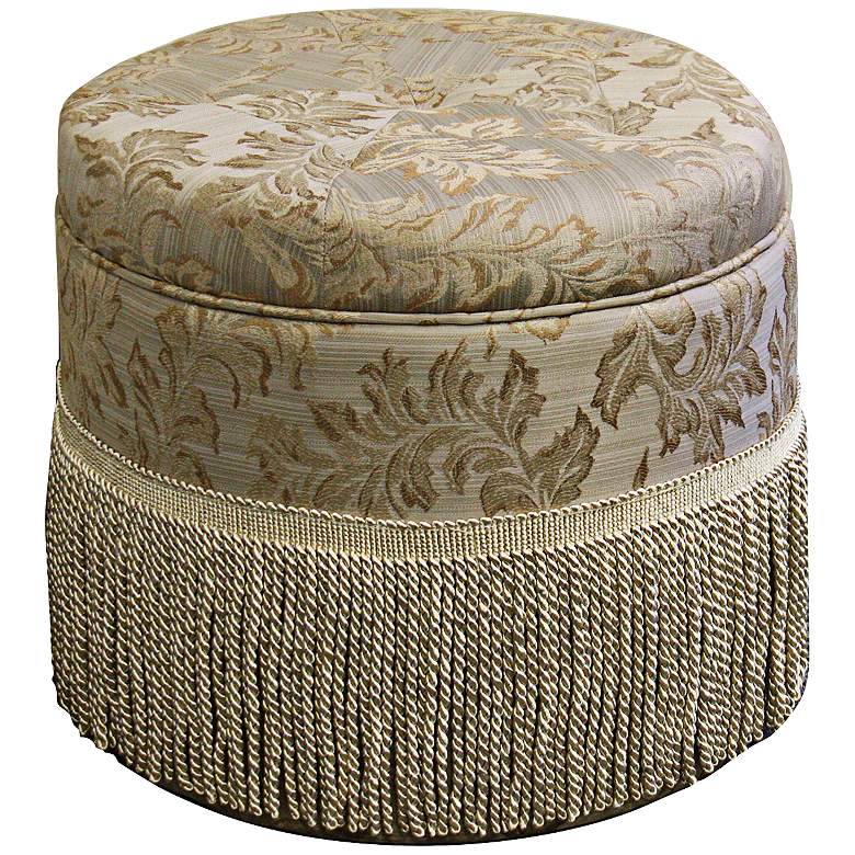 Image 1 Charlotte Paisley Print Upholstered Storage Ottoman