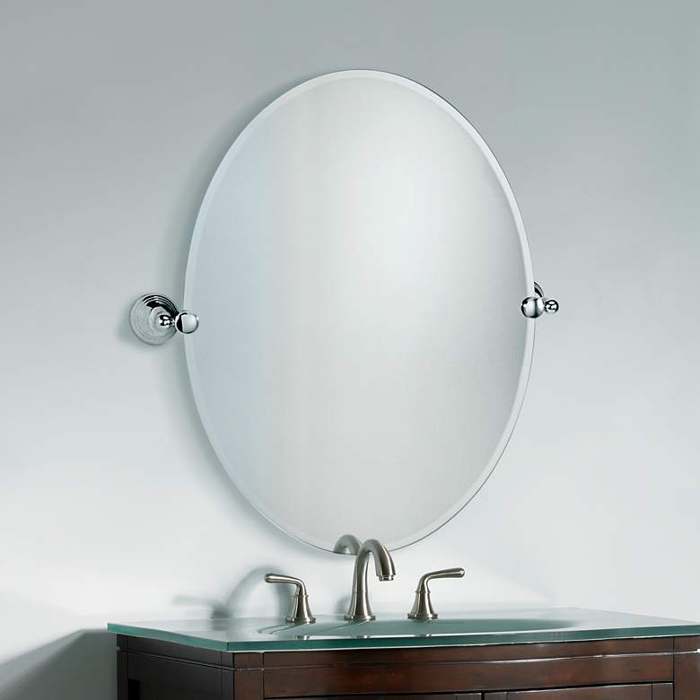 Image 1 Charlotte Polished Chrome 23" x 26 1/2" Tilt Wall Mirror