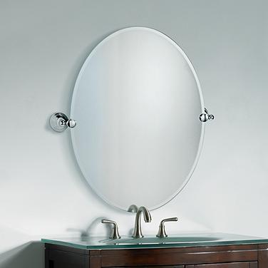 Charlotte Polished Chrome 23" x 26 1/2" Tilt Wall Mirror