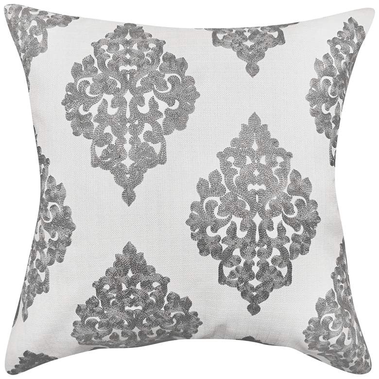 Image 1 Charlotte Slate Woven 20 inch Square Decorative Pillow