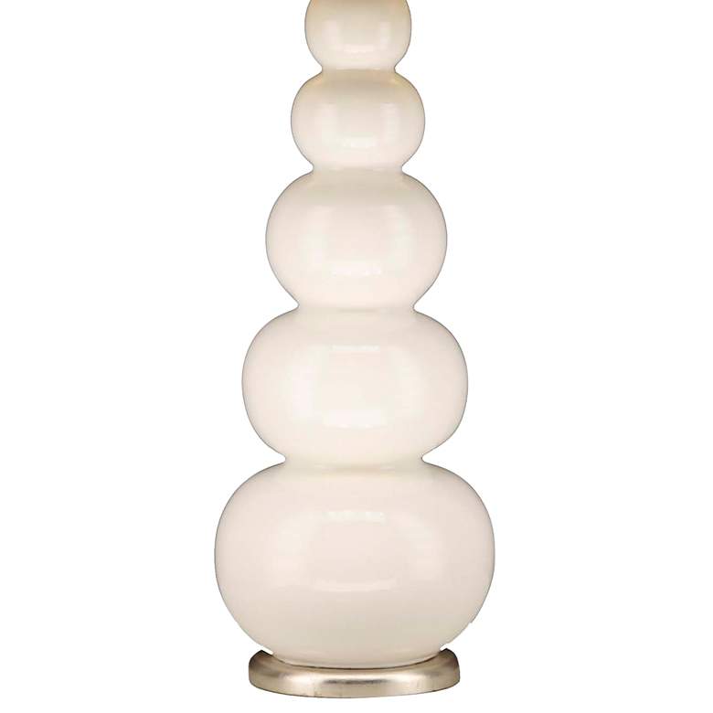 Image 4 Charlotte White Glaze Ceramic Table Lamp with Cream Shade more views