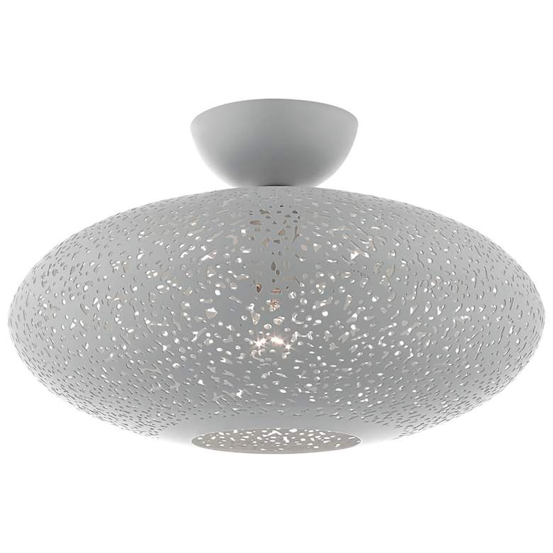 Image 2 Charlton 1 Light Nordic Gray Semi Flush Mount