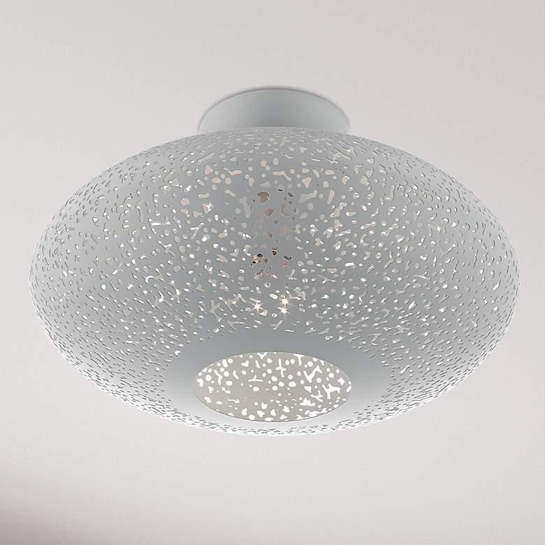 Image 1 Charlton 1 Light Nordic Gray Semi Flush Mount