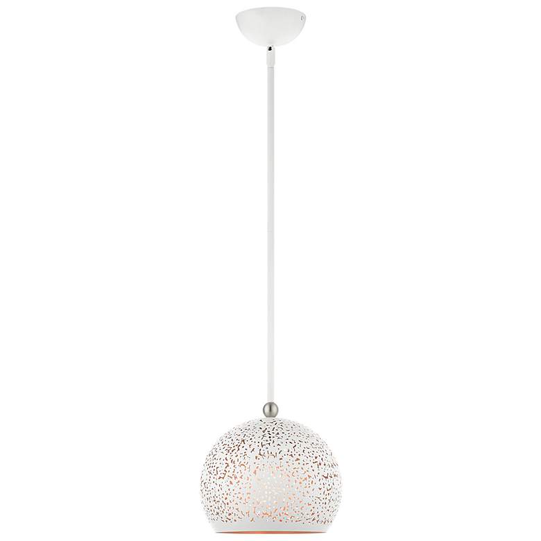 Image 2 Charlton 1 Light White Pendant