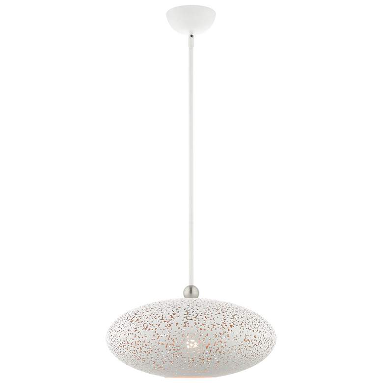 Image 1 Charlton 1 Light White Pendant