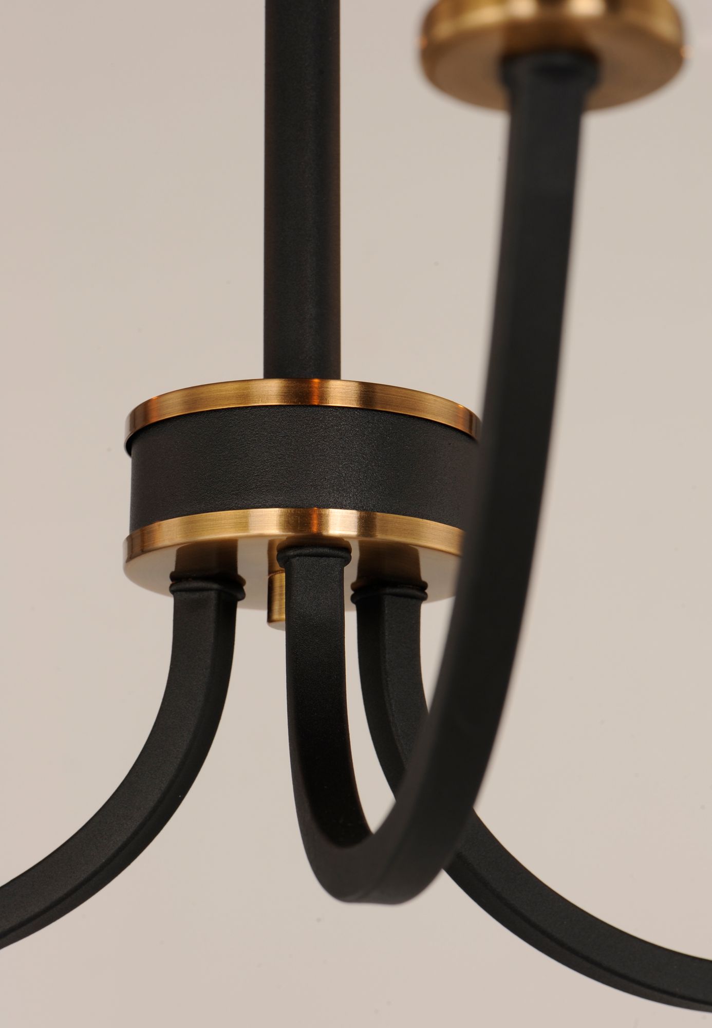 Image 3 Charlton 3-Light 20" Wide Chandelier - Black / Antique Brass more views