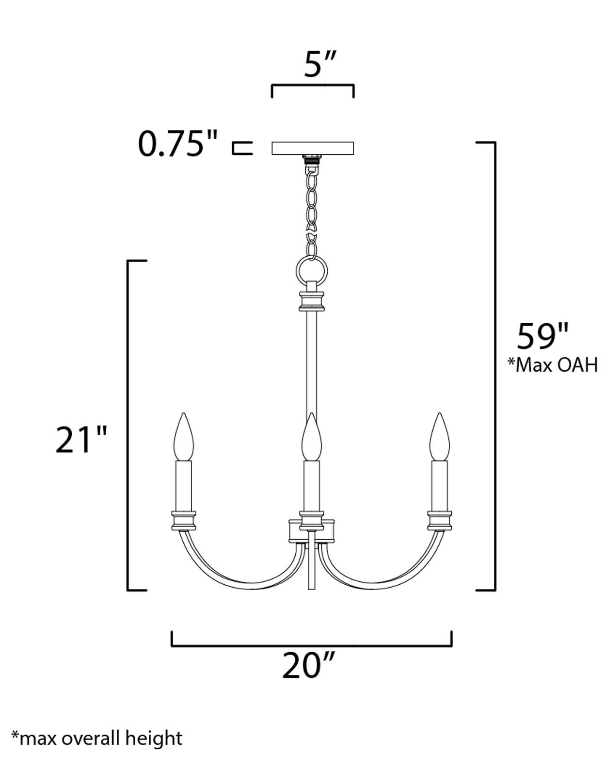 Image 5 Charlton 3-Light 20" Wide Chandelier - Black / Antique Brass more views