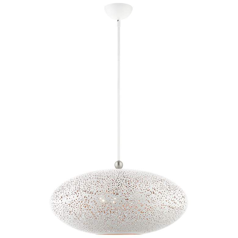 Image 1 Charlton 3 Light White Pendant