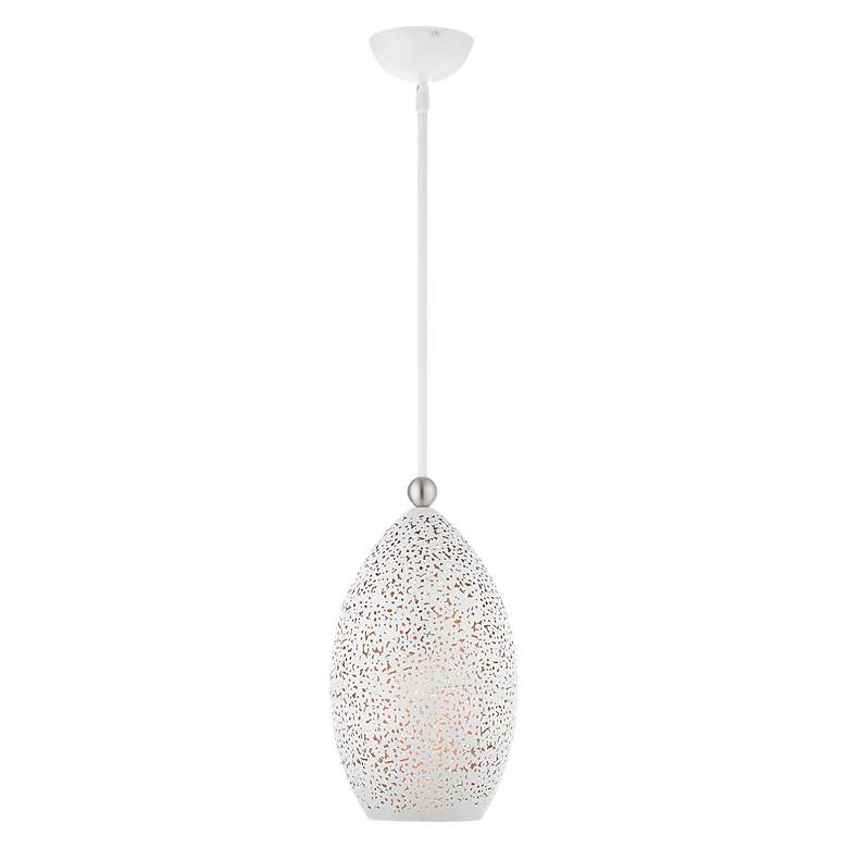 Image 5 Charlton 9" Wide White Brushed Nickel Mini Pendant more views