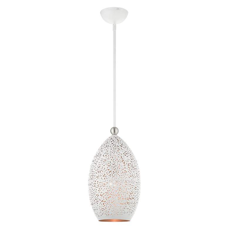 Image 6 Charlton 9" Wide White Brushed Nickel Mini Pendant more views