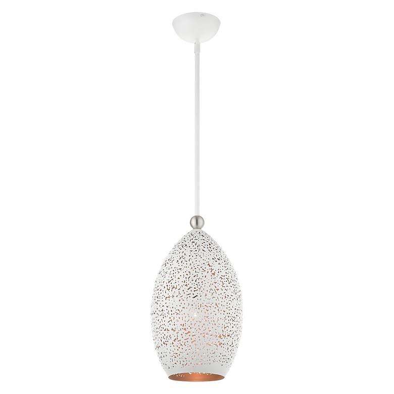 Image 7 Charlton 9" Wide White Brushed Nickel Mini Pendant more views