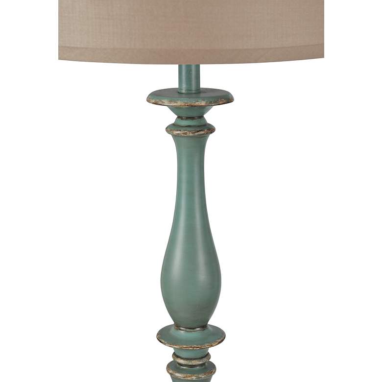 Image 4 Charlton Distressed Blue Floor Lamp more views