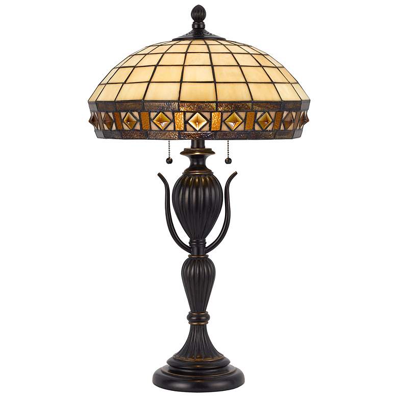 Image 1 CharltonTiffany-Style Dark Bronze Table Lamp