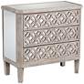 Charly 33 1/4" Wide Natural Whitewash 3-Drawer Accent Chest in scene