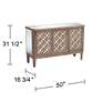Charly 50" Wide Natural Whitewash 3-Door Accent Cabinet in scene