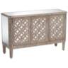 Charly 50" Wide Natural Whitewash 3-Door Accent Cabinet