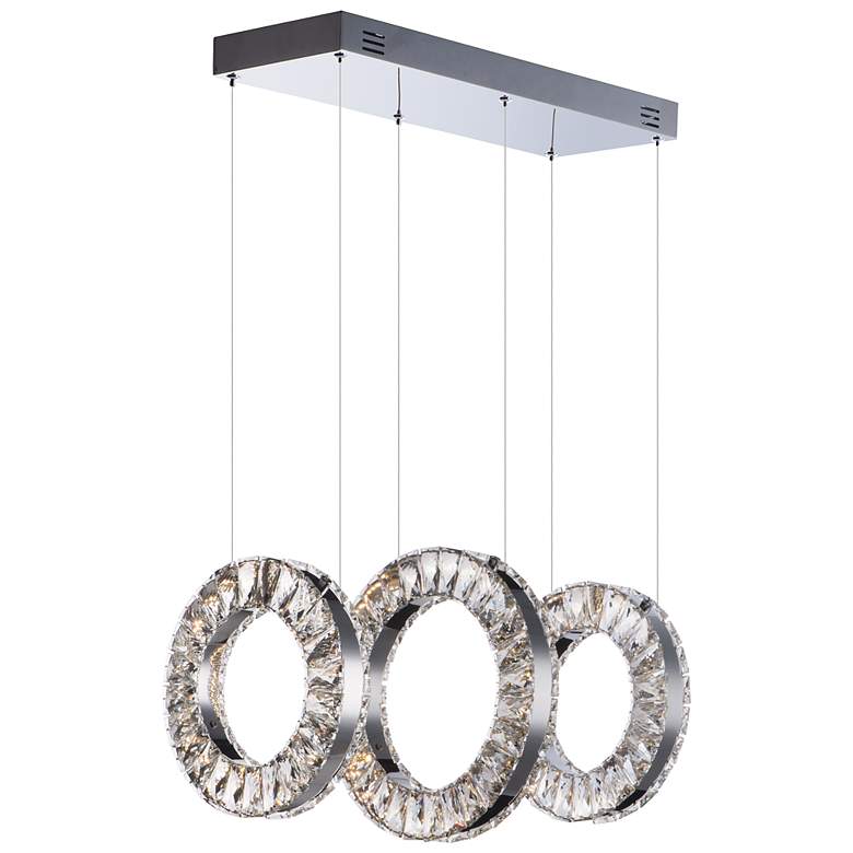 Image 2 Charm 20 1/2 inch Wide Chrome LED Kitchen Island Light Pendant