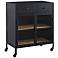 Charm 31 1/2" Wide Lacquered Black 2-Drawer Rolling Cabinet