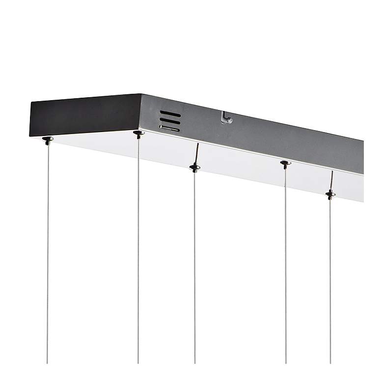 Image 4 Charm 37 1/4" Wide Chrome LED Kitchen Island Light Pendant more views