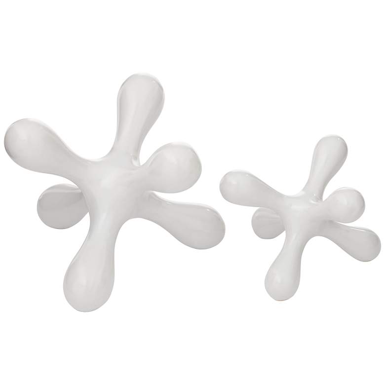 Image 7 Charm Matte White Ceramic Decorative Jack Figurines Set of 2 more views