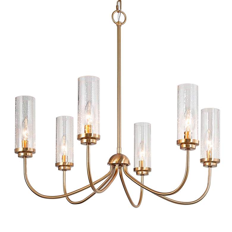 Image 2 Charme 25" Wide Gold 6-Light Chandelier