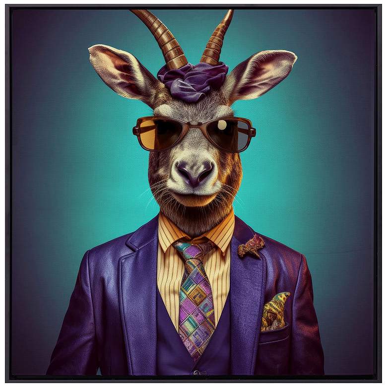 Image 1 Charming Animal 29"W x 29"H Canvas