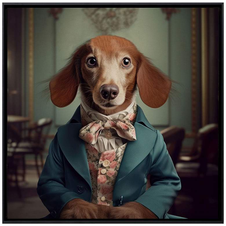 Image 1 Charming Dog 29"W x 29"H Canvas
