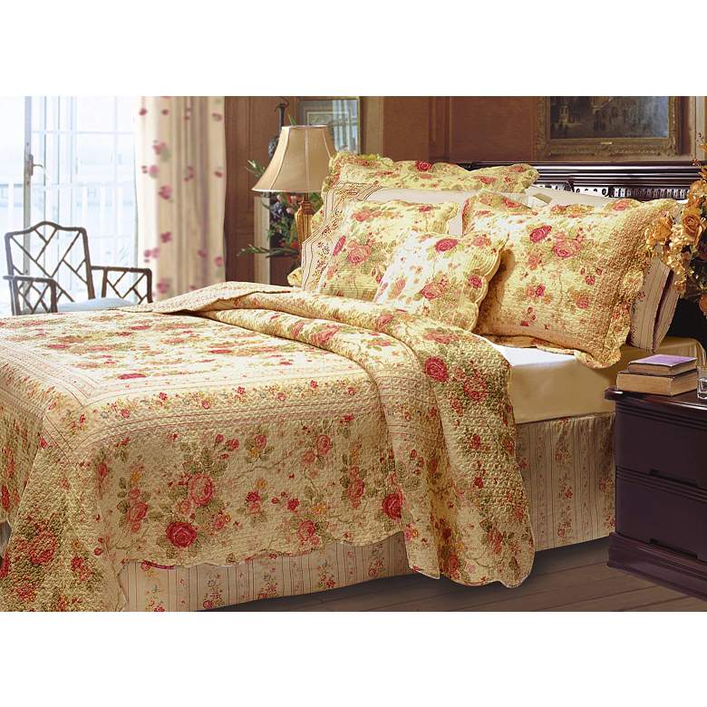 Image 1 Charming Roses 3-Piece Queen Bedding Set