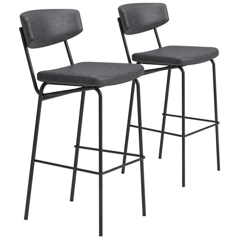 Image 1 Charon Barstool Vintage Black