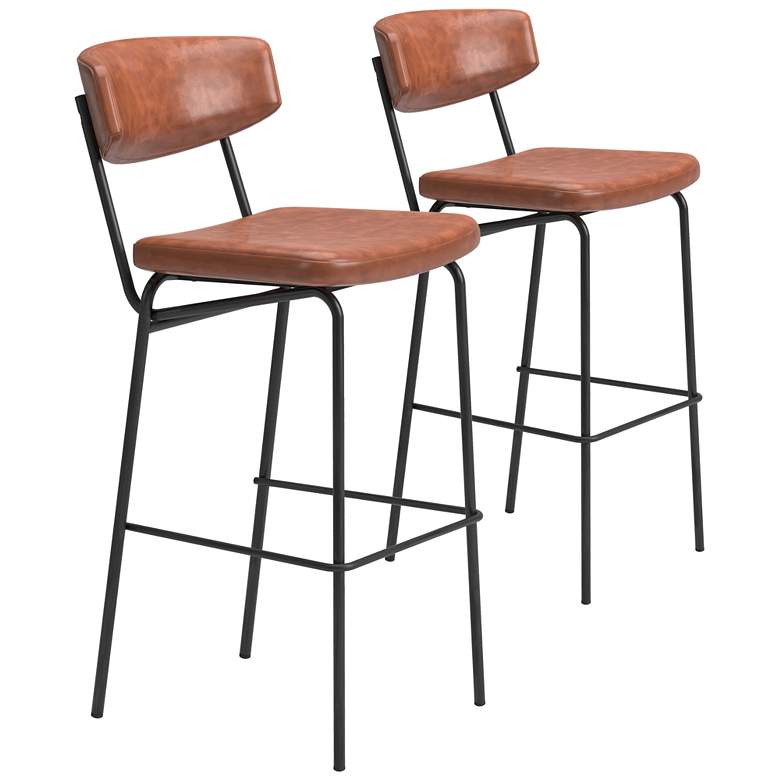 Image 1 Charon Barstool Vintage Brown