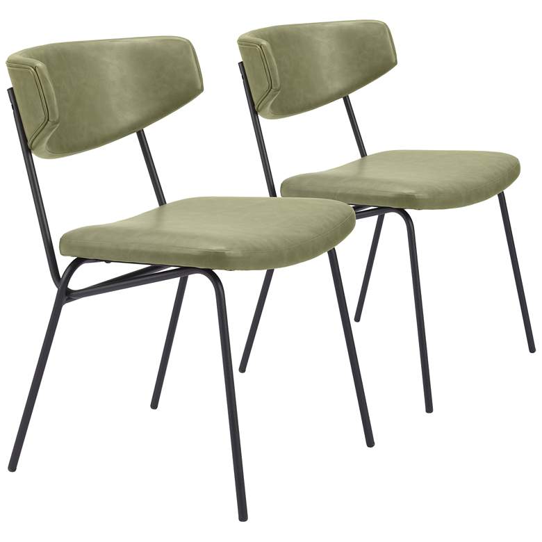 Image 1 Charon Dining Chair (Set of 2) Green