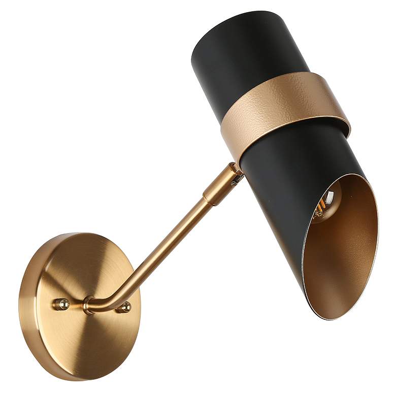 Image 1 Charonefos 1-Light Black Gold Wall Sconces