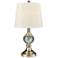 Chartham 19"H Polished Nickel and Crystal Accent Table Lamp