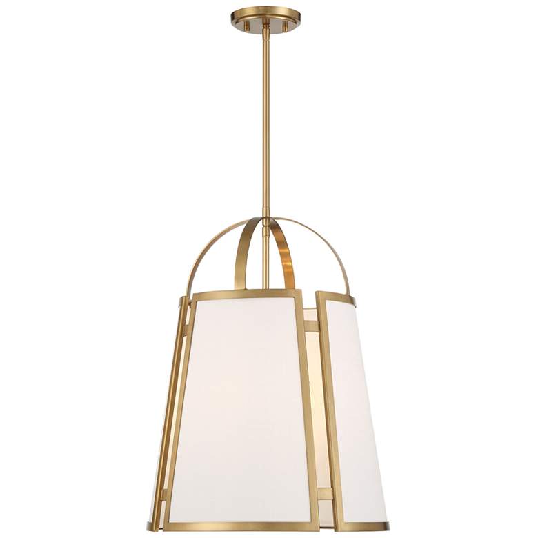 Image 1 Chartwell 4-Light Pendant in Warm Brass