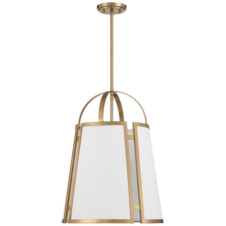 Image 2 Chartwell 4-Light Pendant in Warm Brass more views