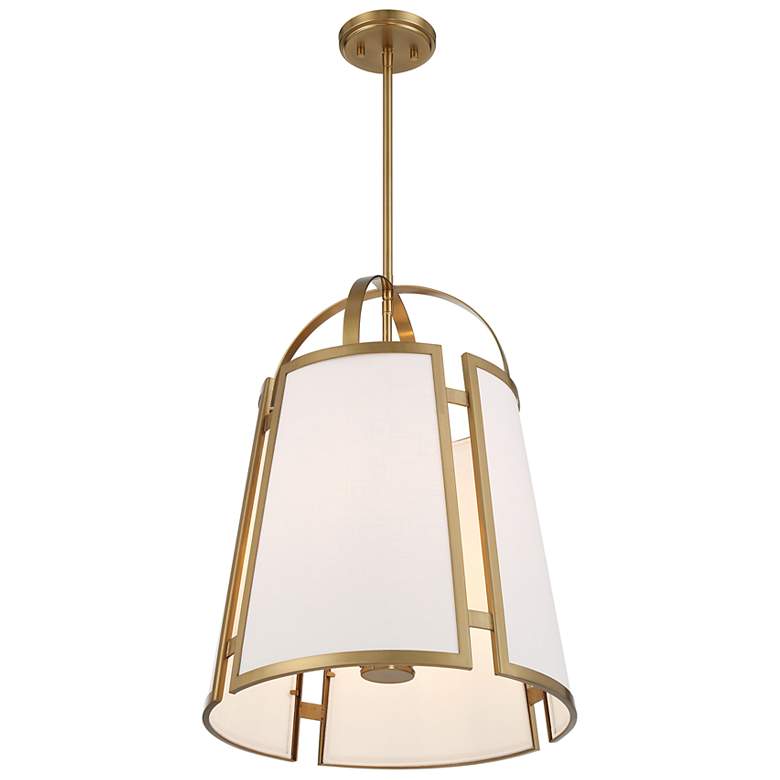 Image 4 Chartwell 4-Light Pendant in Warm Brass more views